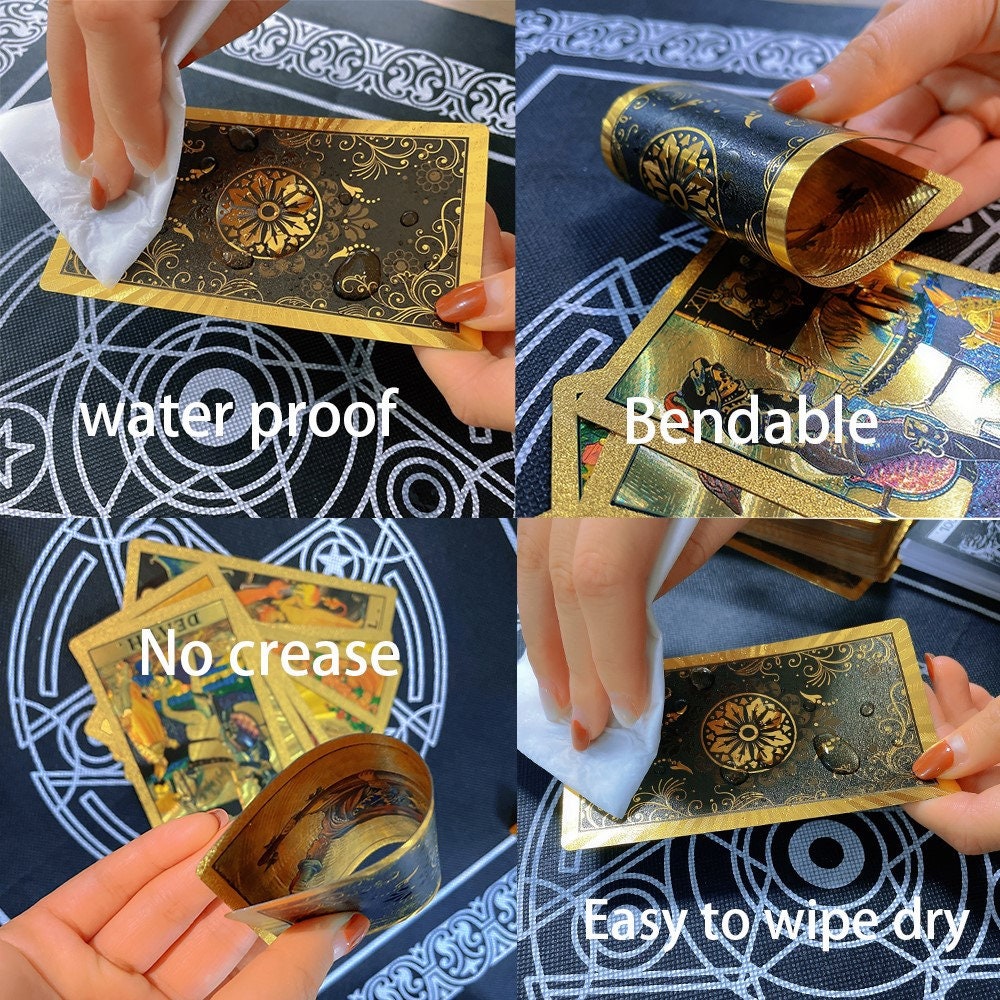 Tarot Card Deck Gold Tarot Cards Gift Box Tarot Deck Tarot Etsy UK