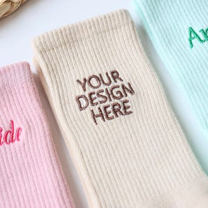 Personalized Embroidered Socks - Custom Name/Text/Pattern -Unique Gift Ideas - Suitable for Both Men and Women-Handmade-Customize your style