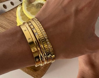 Gold gefülltes Armband-Armband-Armband-Armband-Armband-Armband-tägliche Abnutzung Goldene Armband-goldene Armband-wasserdichte kundengebundene Hochzeit Brautjungfer-beste Geschenk