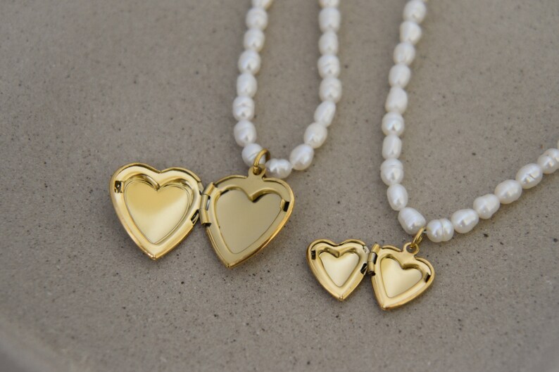 Gold Heart Locket Necklace Vintage Locket WATERPROOF Chain Etsy