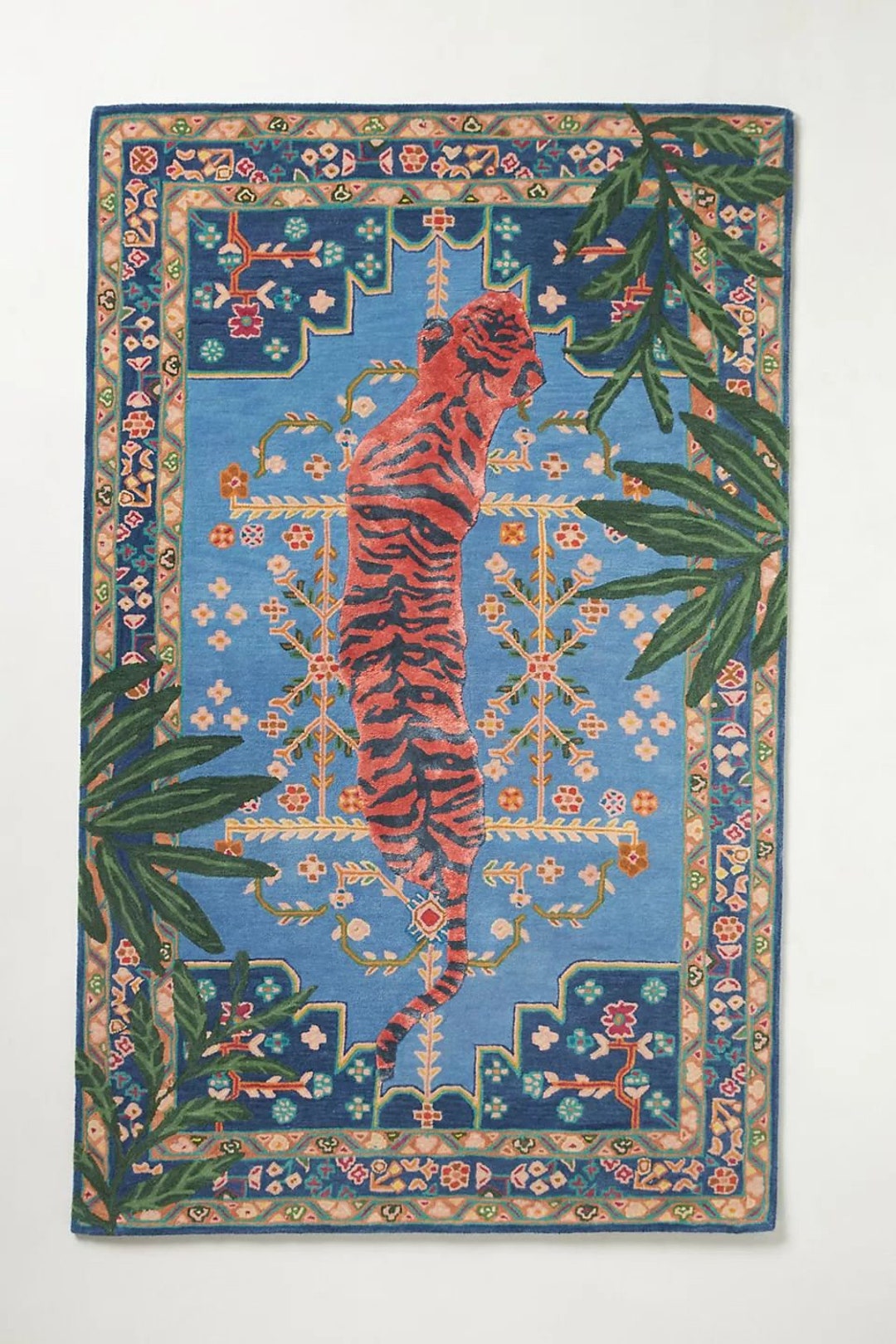 Anthropologie Tiger Rug Animal Skin Rug Wall Organic Wool & Silk Use
