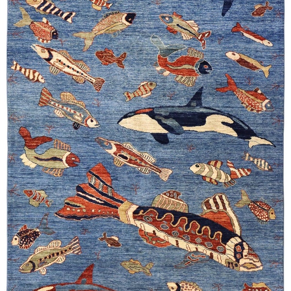 Fish Patterned Rugs Fish Rug - Etsy