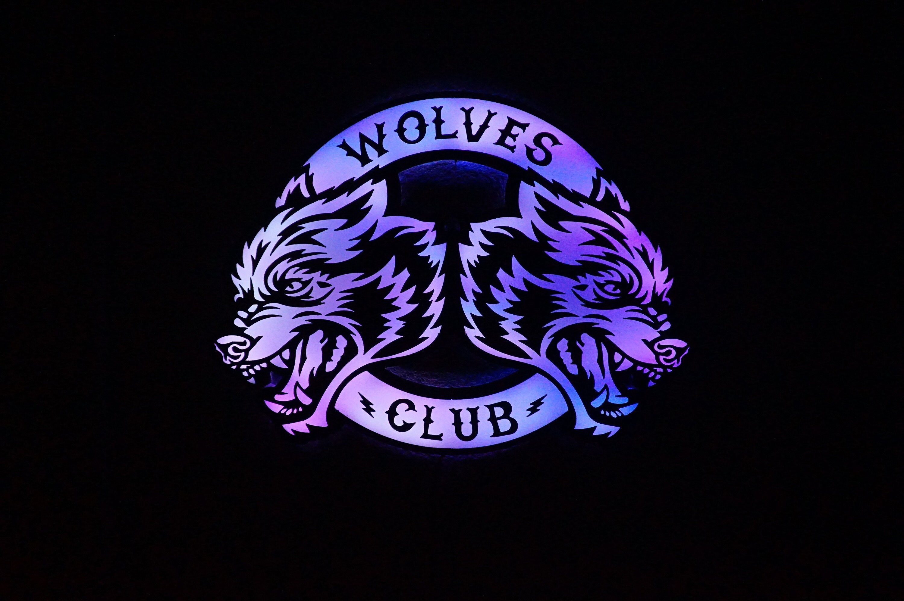 Custom LED Sign Wolves Club Darc Sport Gym Neon Made Etsy