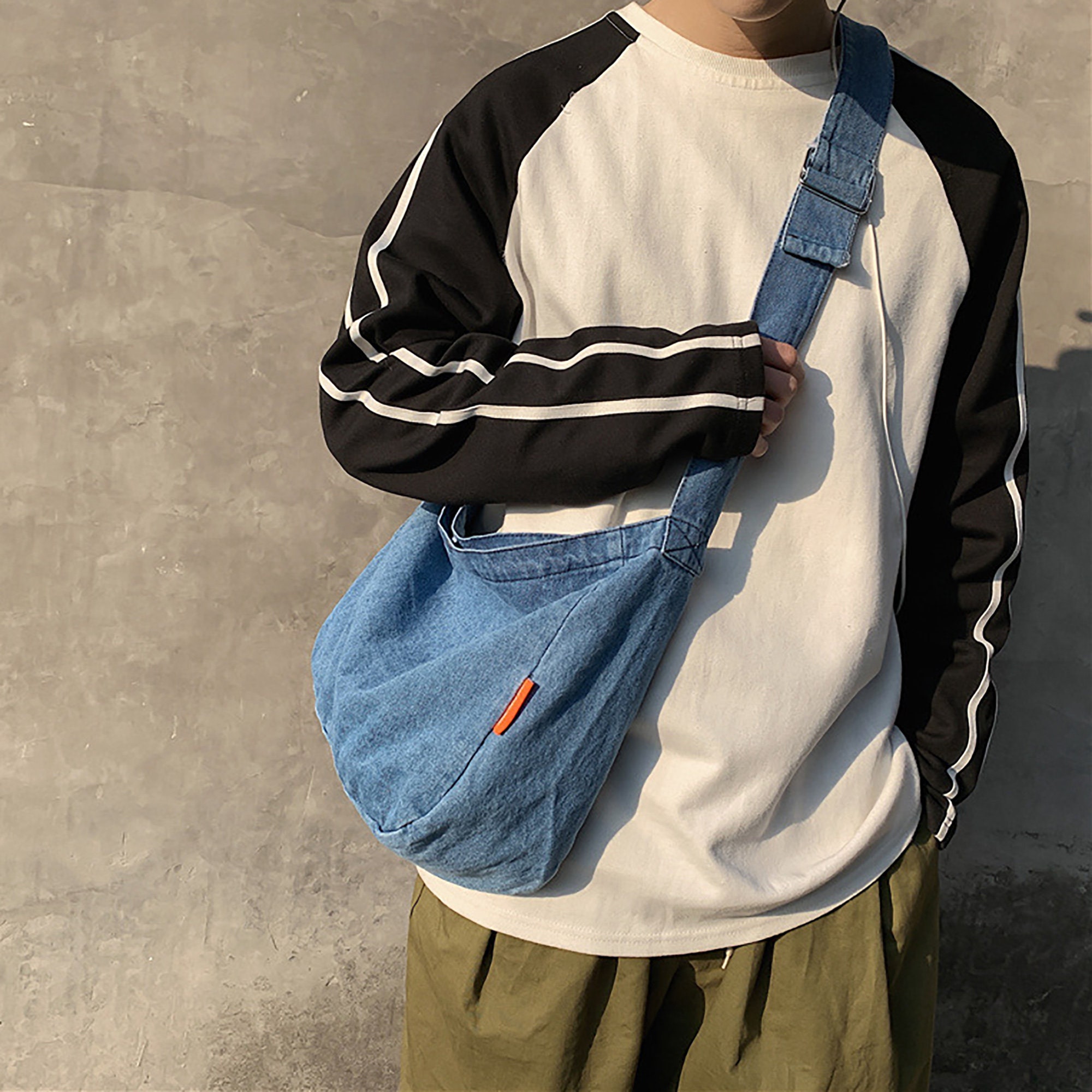 Denim Shoulder Bag Casual Style Lightweight Retro Travel Shopper Crossbody  Handbag For Teen Girls Women  Fruugo IN