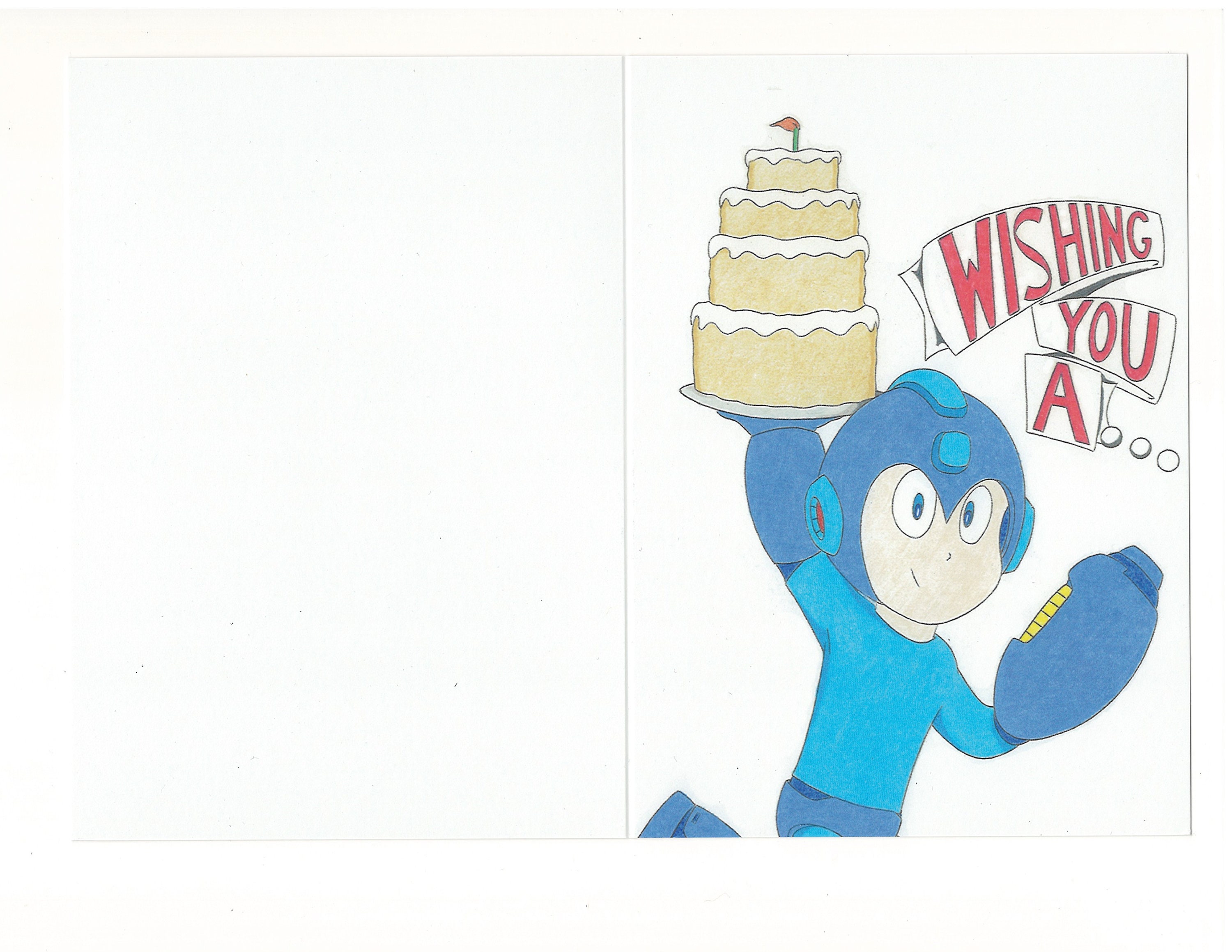 MEGA MAN Birthday Card - Etsy