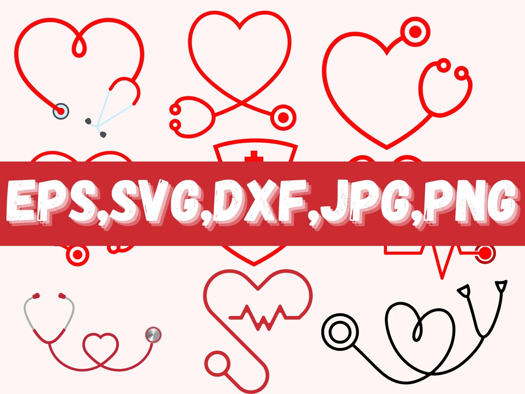 Heart Stethoscope SVG Nurse SVG Stethoscope SVG Doctor Svg Etsy