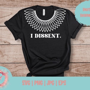 I Dissent SVG, Feminist SVG, Reproductive Rights SVG, Women&#39;s Rights Digital Designs, Pro Choice T-Shirt Design
