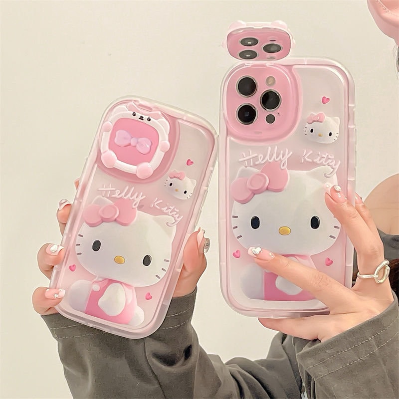 Original Sanrio 3D Hello Kitty Sliding Camera Protection Case For