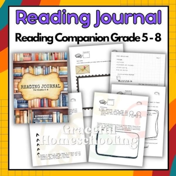 Reading Journal for Middle School (Your Kid's Reading Companion) for Homeschool, Classroom