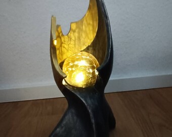 Solarlampe Garten Goldene Schwarze Skulptur Edel