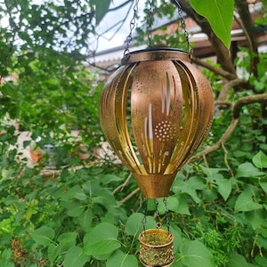Solar Lamp Balloon with Fire Effect