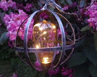 Lampe solaire décoration de jardin extérieur et jardinage éclairage extérieur décoration de jardin guirlande lumineuse ambre lampe d'extérieur décoration en métal jardin en métal