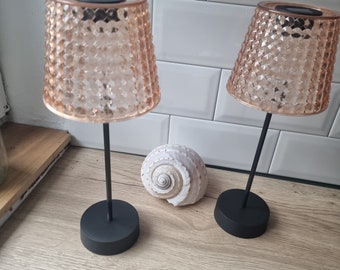 Solartischlampe 2er Set Glamour