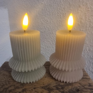 Real wax LED candles, set of 2
