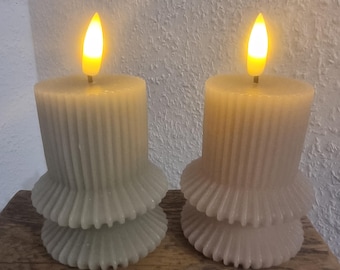 Real Wax LED Candles, Set of 2