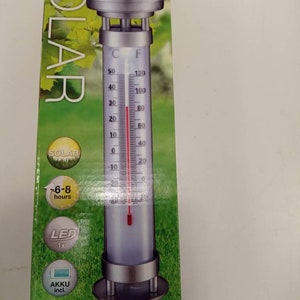 Gartensolarlampe Thermometer Temperatur Licht imagem 4
