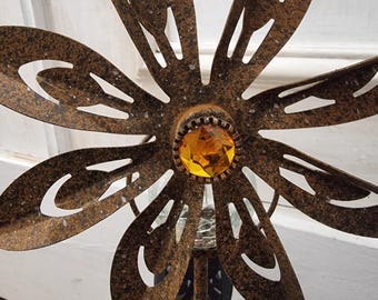 Solar lamp garden wind chime lighting outdoor rust look decoration metal conservatory outdoor lighting solar