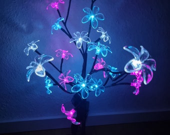 Solarbaum hübsche bunte Blumen Gartenlampe Deko