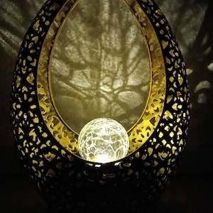 Solar lamp garden table lamp gold