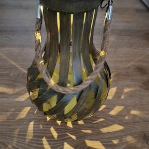 Solar Lamp Garden Lantern Metal Tropical
