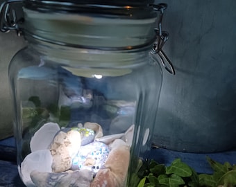 Garden solar lamp glass illuminated