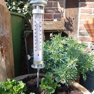 Gartensolarlampe Thermometer Temperatur Licht imagem 2