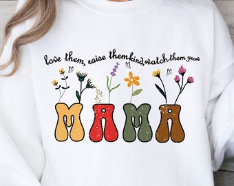 Floral Mama PNG, Retro Mama Png, Mama Flower Png, Mom Sublimation Png, Mama Shirt Design, Mother's Day Png, Mom Life Png, Gift For Mom