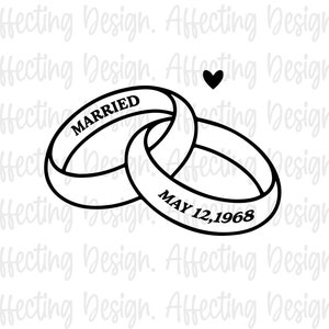 Wedding Rings#2 Wedding Rings SVG,customizable product, CUSTOM, Rings svg, Wedding svg, eps, dxf, png, cut file
