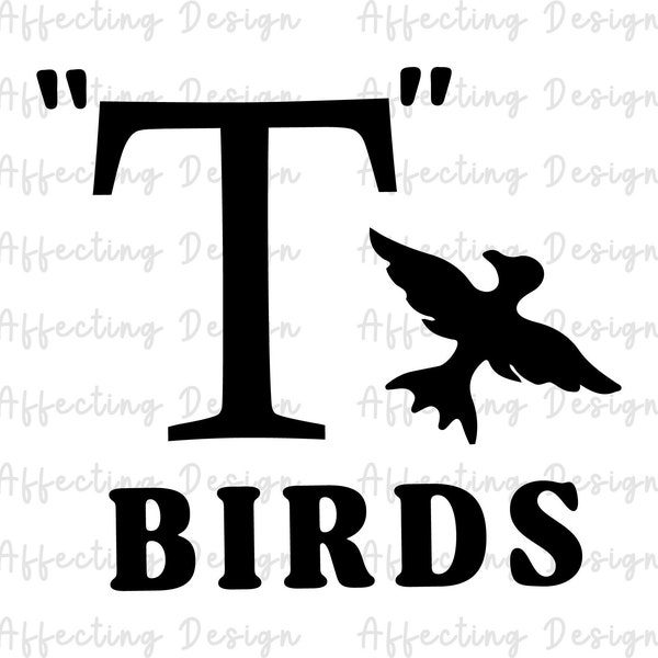 T-birds SVG cut file, Cricut, Silhoutte