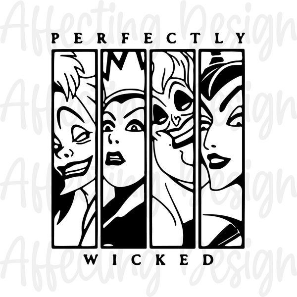 perfectly wicked svg, witches svg, instant download, svg files for cricut, svg for shirts, png, svg, dxf