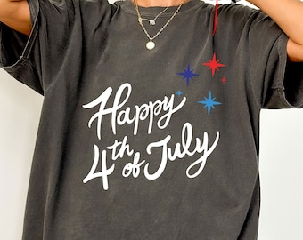 Joyeux 4 juillet SVG / fichier coupé / clipart / utilisation commerciale / téléchargement immédiat / Silhouette / 4 juillet SVG / fête de l'indépendance