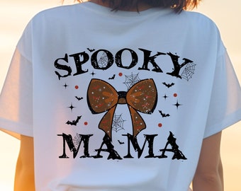 Spooky Mama Png, Coquette Halloween Png, Spooky Season Png, Retro Halloween Png, Spooky vibes Png, Fall Png, Halloween Shirt Sublimation