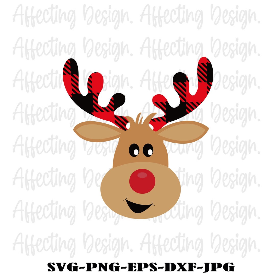 Reindeer SVG, Christmas SVG, Reindeer Face SVG, Cute Reindeer Png, Boy