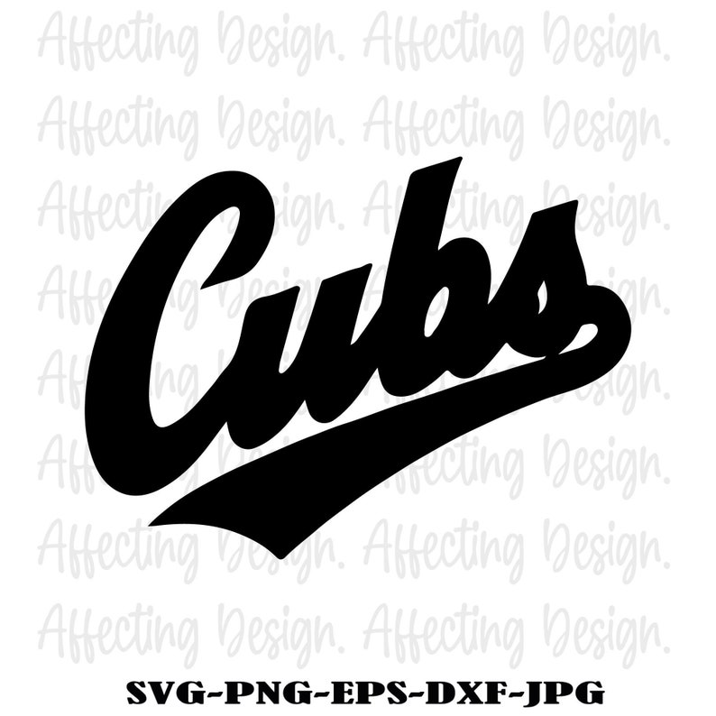 Cubs Baseball Svg Go Cubs Svg Retro Sports Jersey Font Cubs Etsy