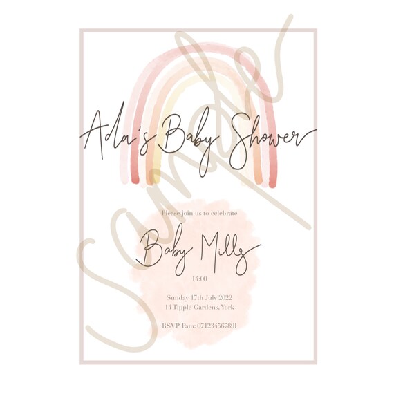 Custom Digital Baby Shower Invitation Etsy