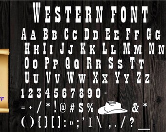 Cowboy Style Font - Etsy