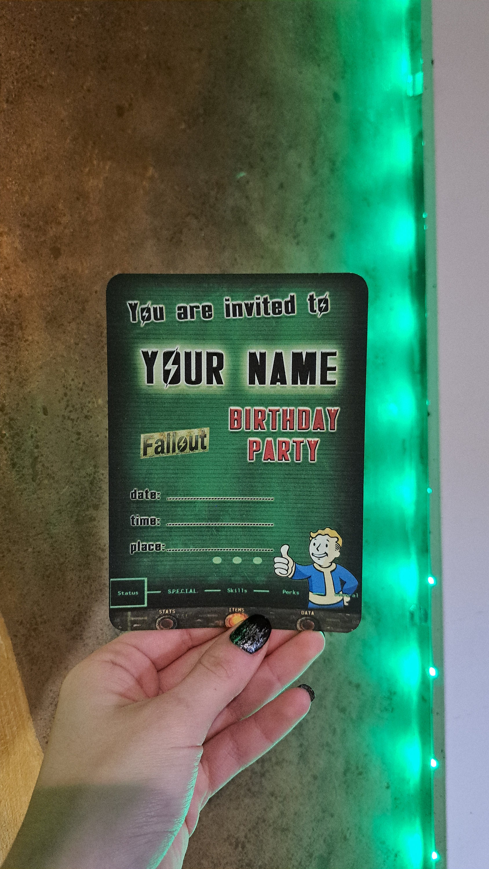 Fallout Party Invitation, Birthday Invitation, Nuka Cola Birthday Card ...