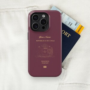 Chile Passport - iPhone Case, iPhone 15, 14, 13, 13, Pro Max, Plus, Passport Phone Case, Travel Phone Case, MagSafe Case