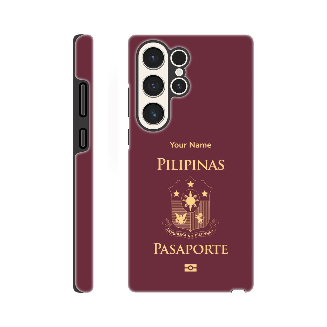 Philippines Passport Samsung Tough Case, Galaxy S23 S22 S21 Pro Ultra