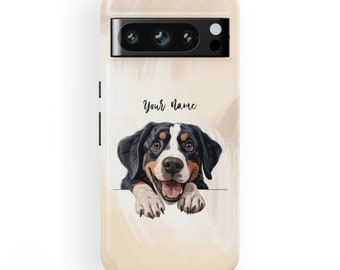 Greater Swiss Mountain  Dog Phone Case - Google Pixel 8/7/6/Pro, Dog Mom Case, Custom Dog Cover, Dog Portrait, Gift for Dog lover