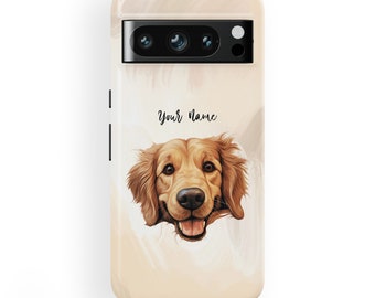 Golden Retriever Dog Phone Case - Google Pixel 8/7/6/Pro, Dog Mom Case, Custom Dog Cover, Dog Portrait, Gift for Dog lover