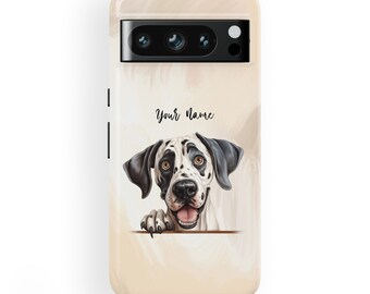 Great Dane Dog Phone Case - Google Pixel 8/7/6/Pro, Dog Mom Case, Custom Dog Cover, Dog Portrait, Gift for Dog lover