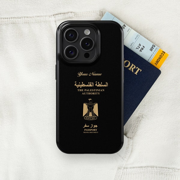 Palestine Passport - iPhone Case, iPhone 15, 14, 13, 13, Pro Max, Plus, Passport Phone Case, Travel Phone Case, MagSafe Case