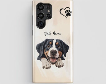 Greater Swiss Mountain  Dog Phone Case - Samsung Galaxy S24/23/22/21/Plus/Ultra, Dog Mom Case, Galaxy Dog Cover, Dog Portrait