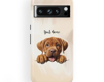Dogue de Bordeaux Dog Phone Case - Google Pixel 8/7/6/Pro, Dog Mom Case, Custom Dog Cover, Dog Portrait, Gift for Dog lover