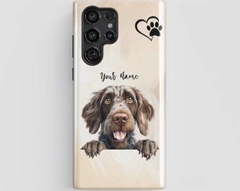 German Wirehaired Pointer Dog Phone Case - Samsung Galaxy S24/23/22/21/Plus/Ultra, Dog Mom Case, Galaxy Dog Cover, Dog Portrait