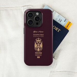 Serbia Passport - iPhone Case, iPhone 15, 14, 13, 13, Pro Max, Plus, Passport Phone Case, Travel Phone Case, MagSafe Case