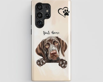 German Shorthaired Pointer Dog Phone Case - Samsung Galaxy S24/23/22/21/Plus/Ultra, Dog Mom Case, Galaxy Dog Cover, Dog Portrait