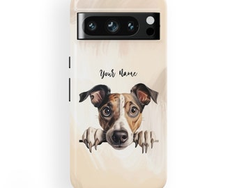 Greyhound Dog Phone Case - Google Pixel 8/7/6/Pro, Dog Mom Case, Custom Dog Cover, Dog Portrait, Gift for Dog lover