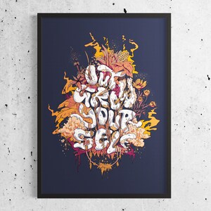 Printable wall art | Poster | Lettering | Houseplant art | Plant Prints | Motivational | Illustration | digital art | 50x70 cm | Outgrow